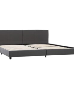 vidaXL Bedframe kunstleer grijs 180x200 cm