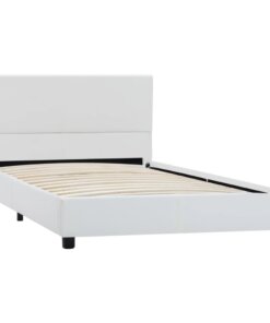 vidaXL Bedframe kunstleer wit 100x200 cm
