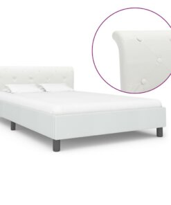 vidaXL Bedframe kunstleer wit 120x200 cm