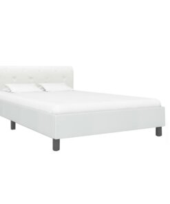 vidaXL Bedframe kunstleer wit 140x200 cm
