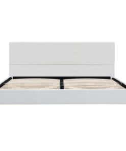 vidaXL Bedframe kunstleer wit 140x200 cm
