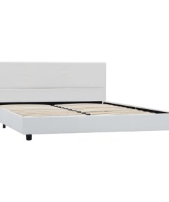 vidaXL Bedframe kunstleer wit 160x200 cm