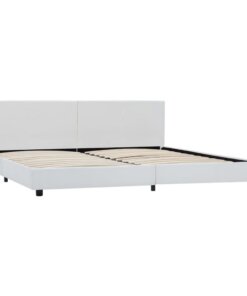 vidaXL Bedframe kunstleer wit 180x200 cm