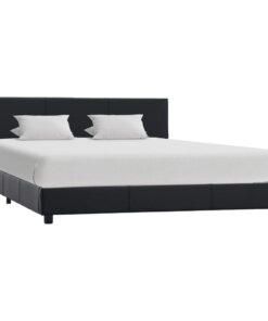vidaXL Bedframe kunstleer zwart 140x200 cm