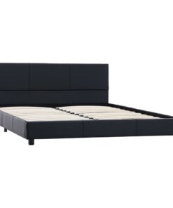 vidaXL Bedframe kunstleer zwart 160x200 cm