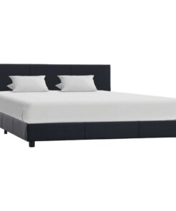 vidaXL Bedframe kunstleer zwart 160x200 cm