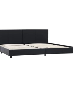 vidaXL Bedframe kunstleer zwart 180x200 cm