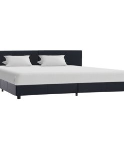 vidaXL Bedframe kunstleer zwart 180x200 cm