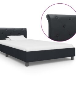 vidaXL Bedframe kunstleer zwart 90x200 cm