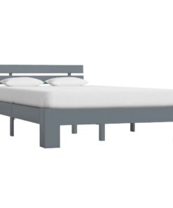 vidaXL Bedframe massief grenenhout grijs 120x200 cm
