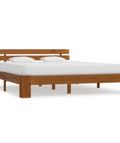 vidaXL Bedframe massief grenenhout honingbruin 180x200 cm