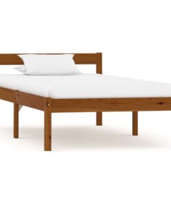 vidaXL Bedframe massief grenenhout honingbruin 90x200 cm