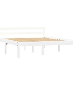 vidaXL Bedframe massief grenenhout wit 140x200 cm