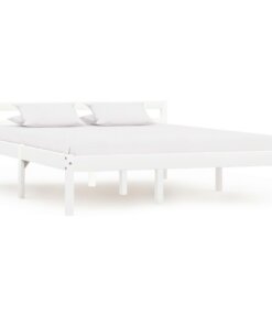 vidaXL Bedframe massief grenenhout wit 140x200 cm