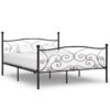 vidaXL Bedframe met lattenbodem metaal zwart 200x200 cm