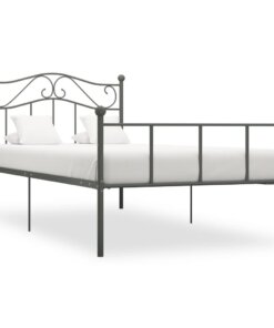 vidaXL Bedframe metaal grijs 100x200 cm