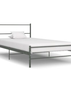 vidaXL Bedframe metaal grijs 100x200 cm