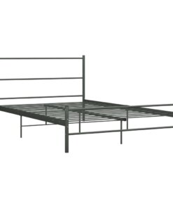 vidaXL Bedframe metaal grijs 120x200 cm