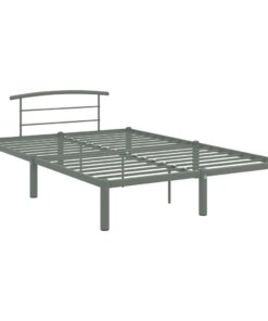 vidaXL Bedframe metaal grijs 160x200 cm