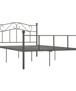 vidaXL Bedframe metaal grijs 160x200 cm