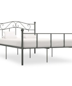 vidaXL Bedframe metaal grijs 160x200 cm