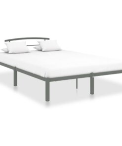 vidaXL Bedframe metaal grijs 160x200 cm