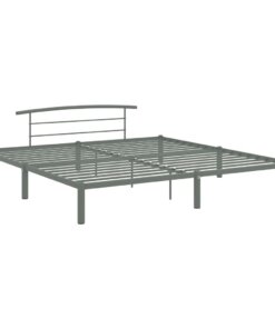 vidaXL Bedframe metaal grijs 180x200 cm