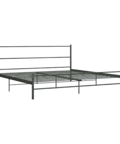 vidaXL Bedframe metaal grijs 180x200 cm