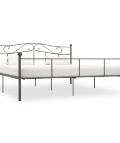 vidaXL Bedframe metaal grijs 180x200 cm