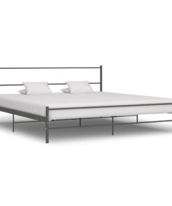 vidaXL Bedframe metaal grijs 180x200 cm