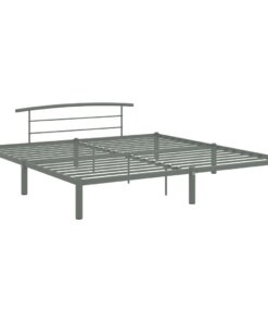 vidaXL Bedframe metaal grijs 200x200 cm