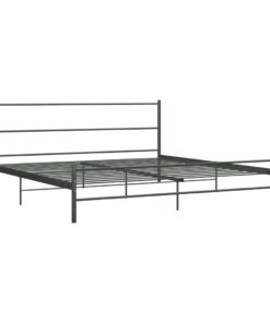 vidaXL Bedframe metaal grijs 200x200 cm