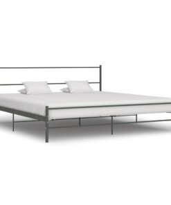 vidaXL Bedframe metaal grijs 200x200 cm