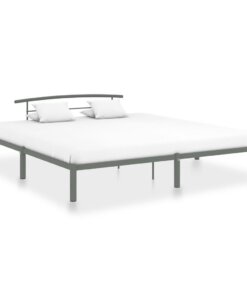 vidaXL Bedframe metaal grijs 200x200 cm
