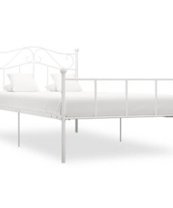 vidaXL Bedframe metaal wit 100x200 cm