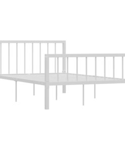 vidaXL Bedframe metaal wit 120x200 cm