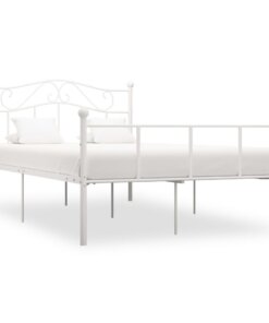 vidaXL Bedframe metaal wit 120x200 cm