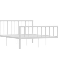vidaXL Bedframe metaal wit 140x200 cm