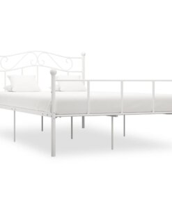 vidaXL Bedframe metaal wit 160x200 cm