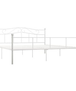 vidaXL Bedframe metaal wit 180x200 cm