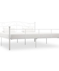 vidaXL Bedframe metaal wit 180x200 cm
