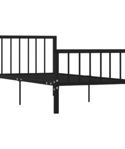 vidaXL Bedframe metaal zwart 100x200 cm