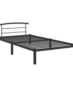 vidaXL Bedframe metaal zwart 100x200 cm