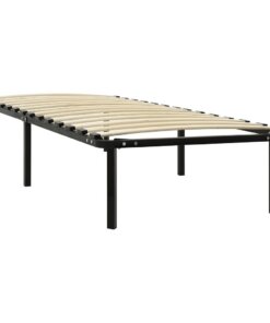 vidaXL Bedframe metaal zwart 100x200 cm