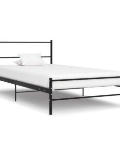 vidaXL Bedframe metaal zwart 100x200 cm