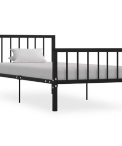 vidaXL Bedframe metaal zwart 100x200 cm