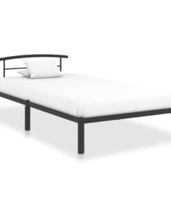 vidaXL Bedframe metaal zwart 100x200 cm