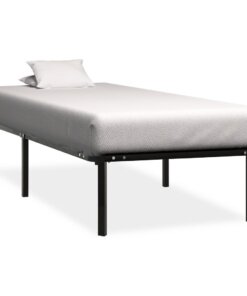 vidaXL Bedframe metaal zwart 100x200 cm