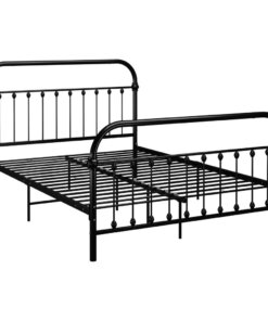 vidaXL Bedframe metaal zwart 120x200 cm