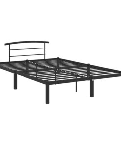 vidaXL Bedframe metaal zwart 120x200 cm